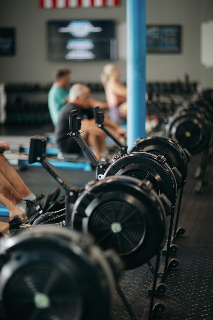 Members lifting during small group fitness classes in Suffield