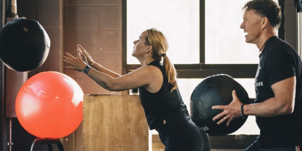 Coach leading a class at the best gym in Suffield, Pursuit Fitness